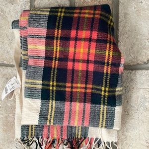 J Crew - NWT Plaid Blanket Scarf with Fringe